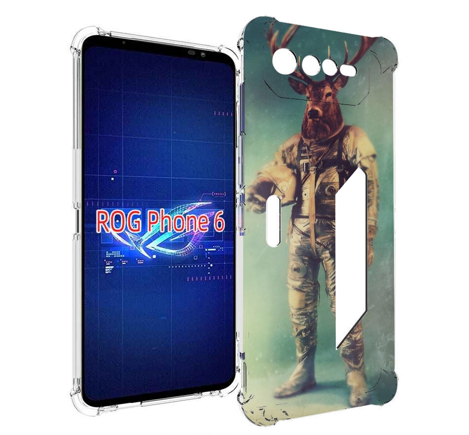 

Чехол MyPads лось космонавт для Asus ROG Phone 6, Прозрачный, Tocco