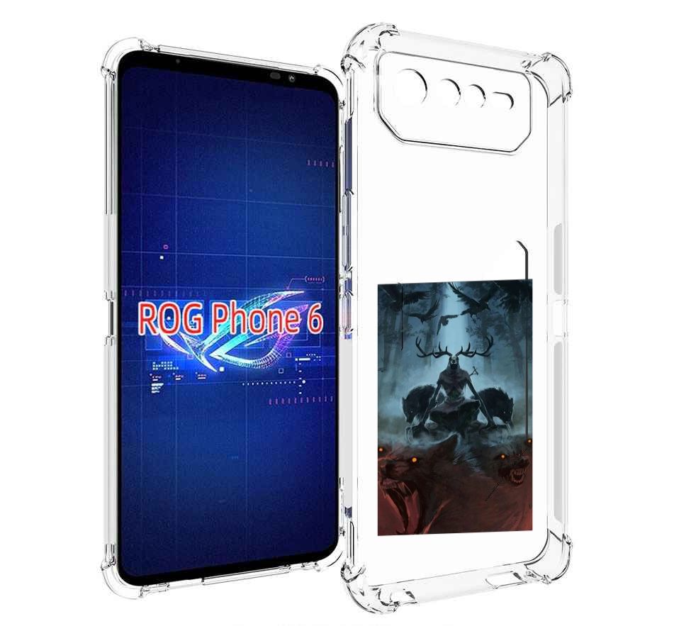 

Чехол MyPads лось демон для Asus ROG Phone 6, Прозрачный, Tocco