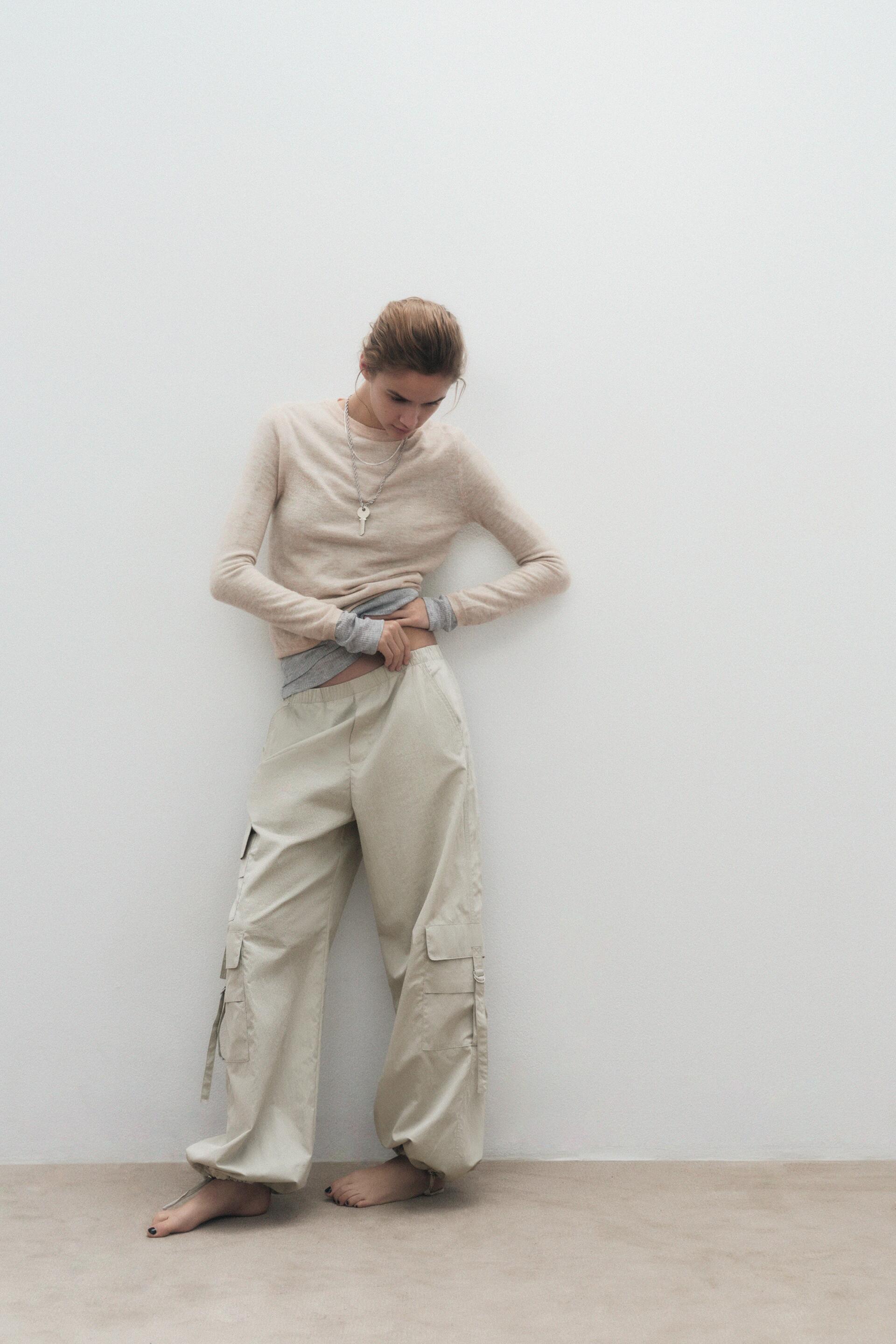 

Брюки женские ZARA 07102408 серые XL (доставка из-за рубежа), 07102408