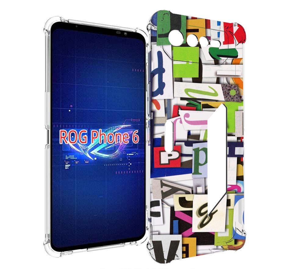 

Чехол MyPads ломанные-буквы для Asus ROG Phone 6, Прозрачный, Tocco
