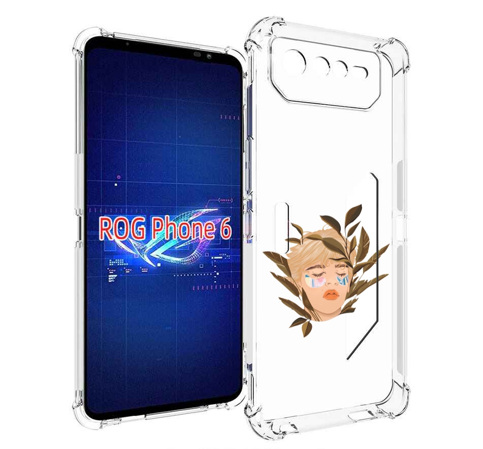 

Чехол MyPads лицо-с-патчами для Asus ROG Phone 6, Прозрачный, Tocco