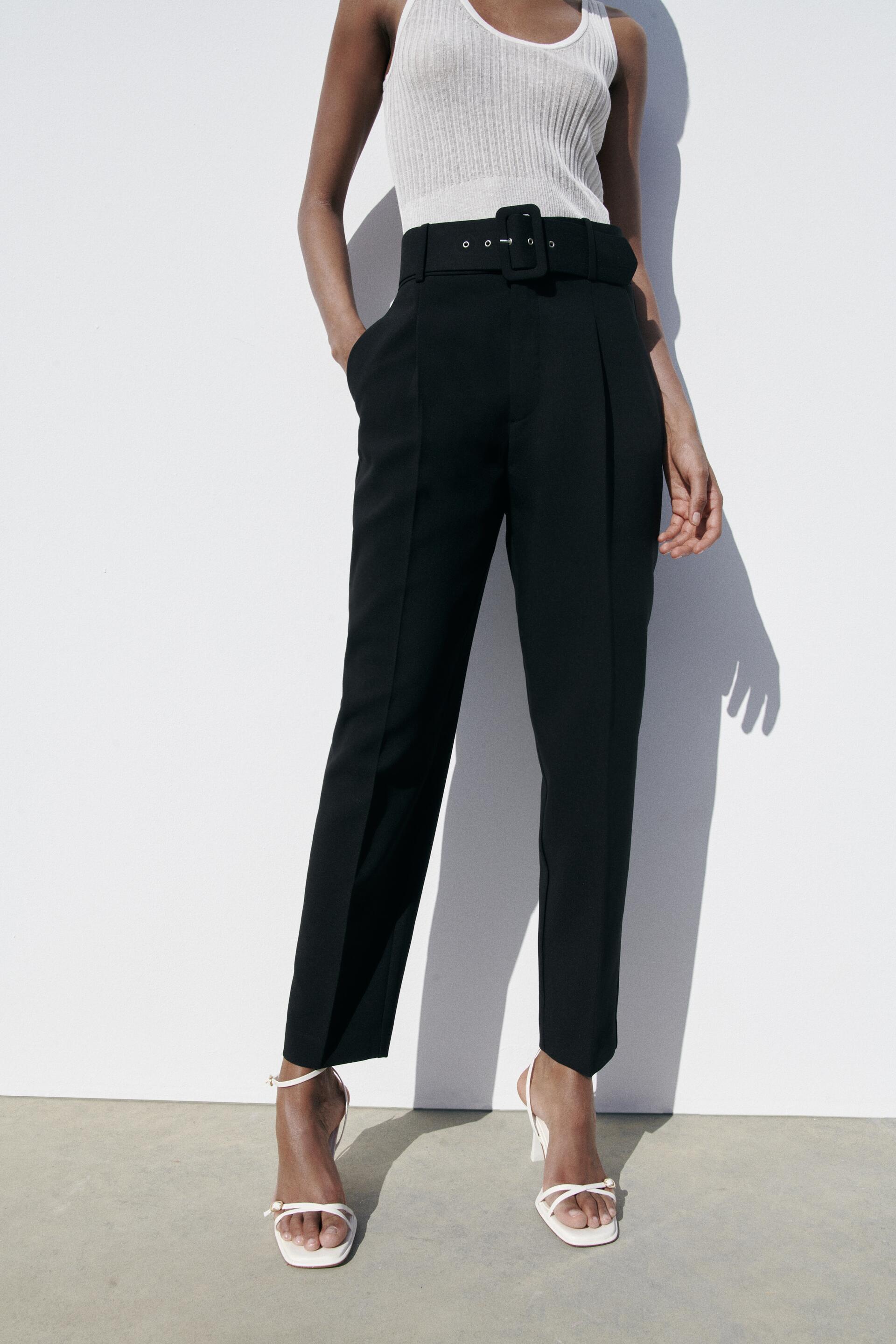 

Брюки женские ZARA 04387440 черные L (доставка из-за рубежа), Черный, 04387440