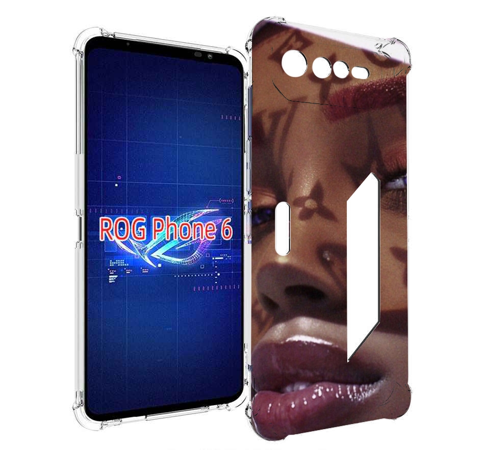 

Чехол MyPads лицо девушки тень женский для Asus ROG Phone 6, Прозрачный, Tocco