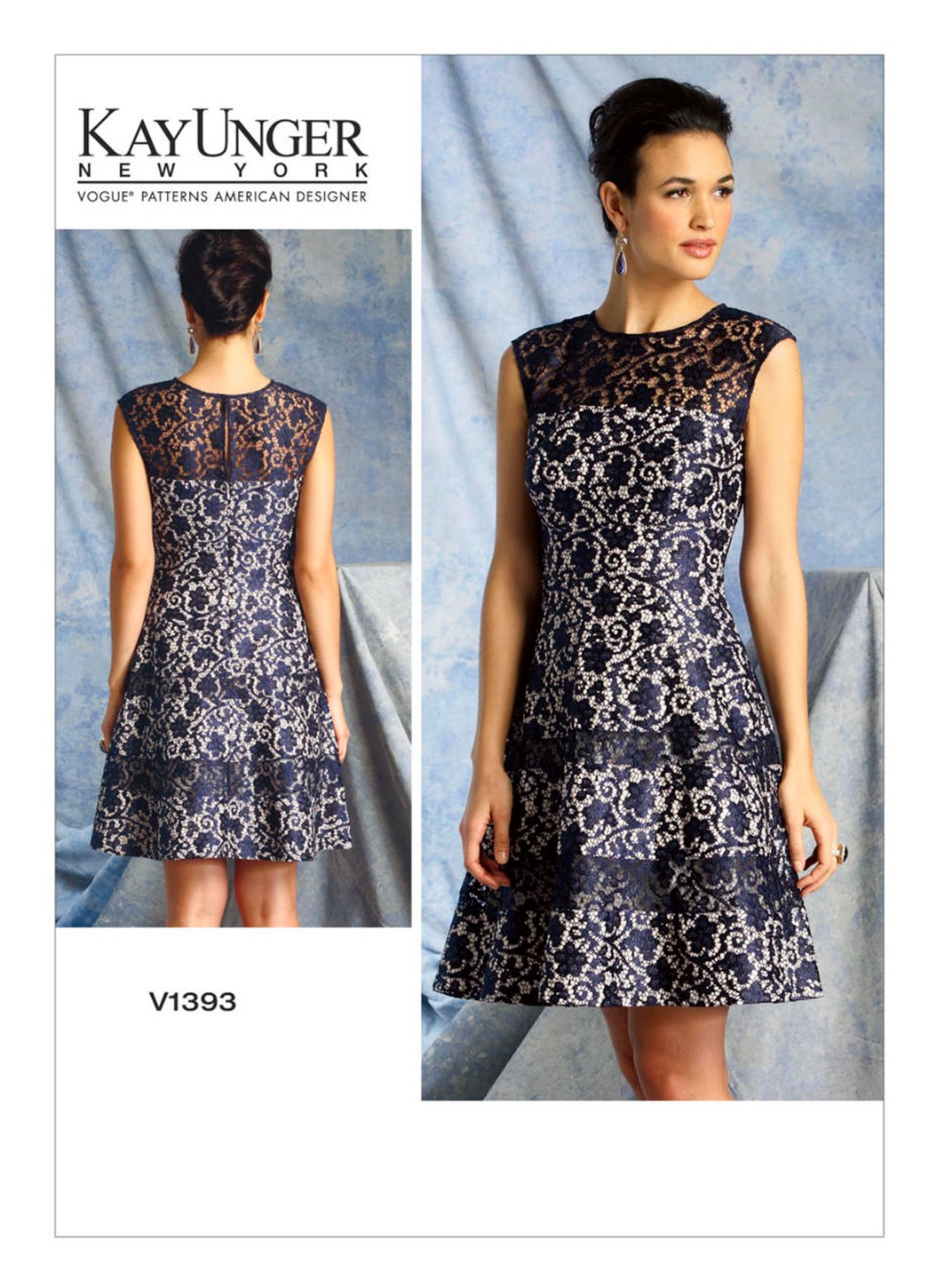 

Выкройка Vogue №1393 — Платье от Kay Unger