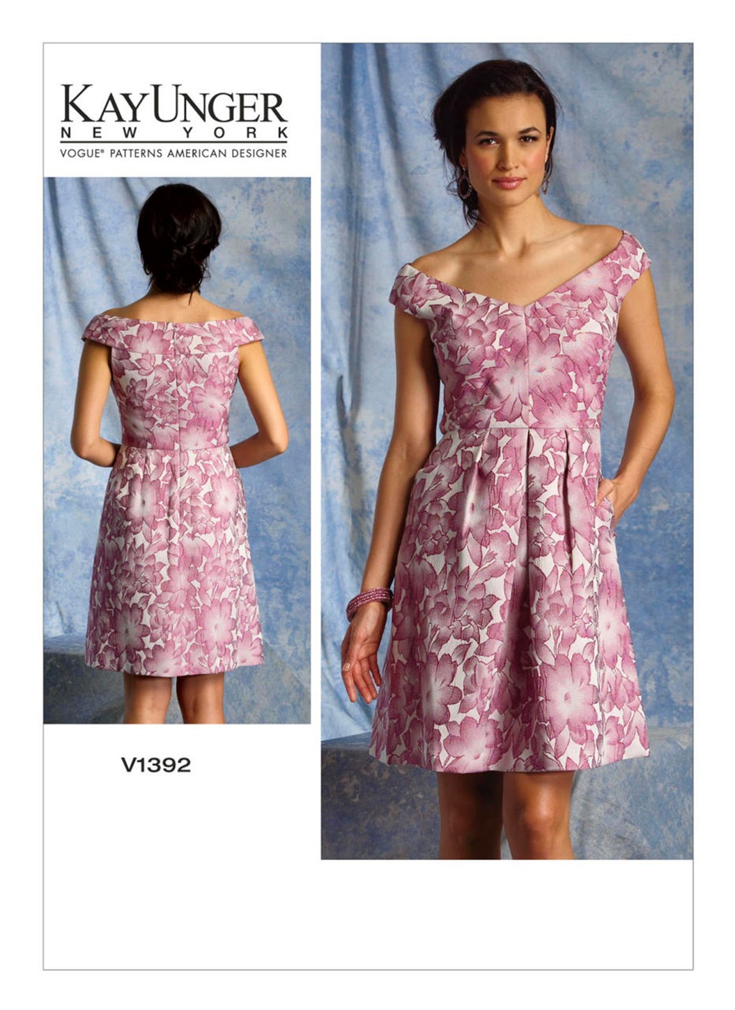 

Выкройка Vogue №1392 — Платье от Kay Unger