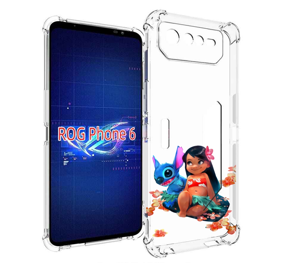 

Чехол MyPads лила-и-стич детский для Asus ROG Phone 6, Прозрачный, Tocco