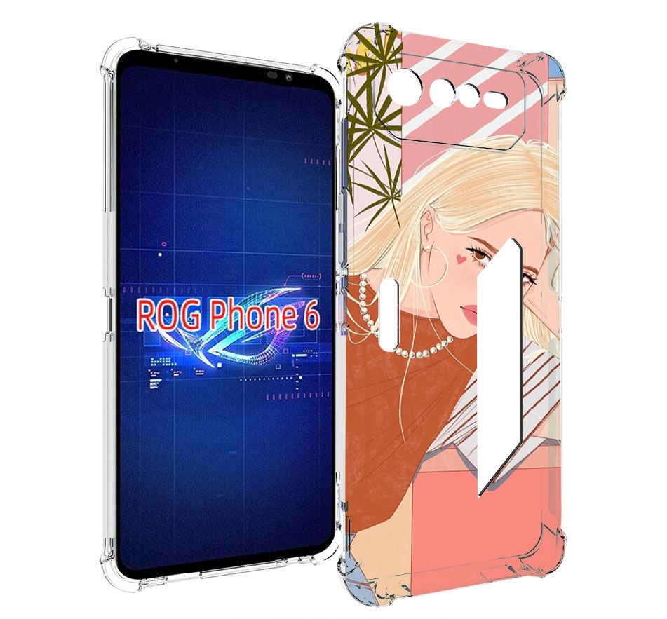 

Чехол MyPads летняя-девочка женский для Asus ROG Phone 6, Прозрачный, Tocco