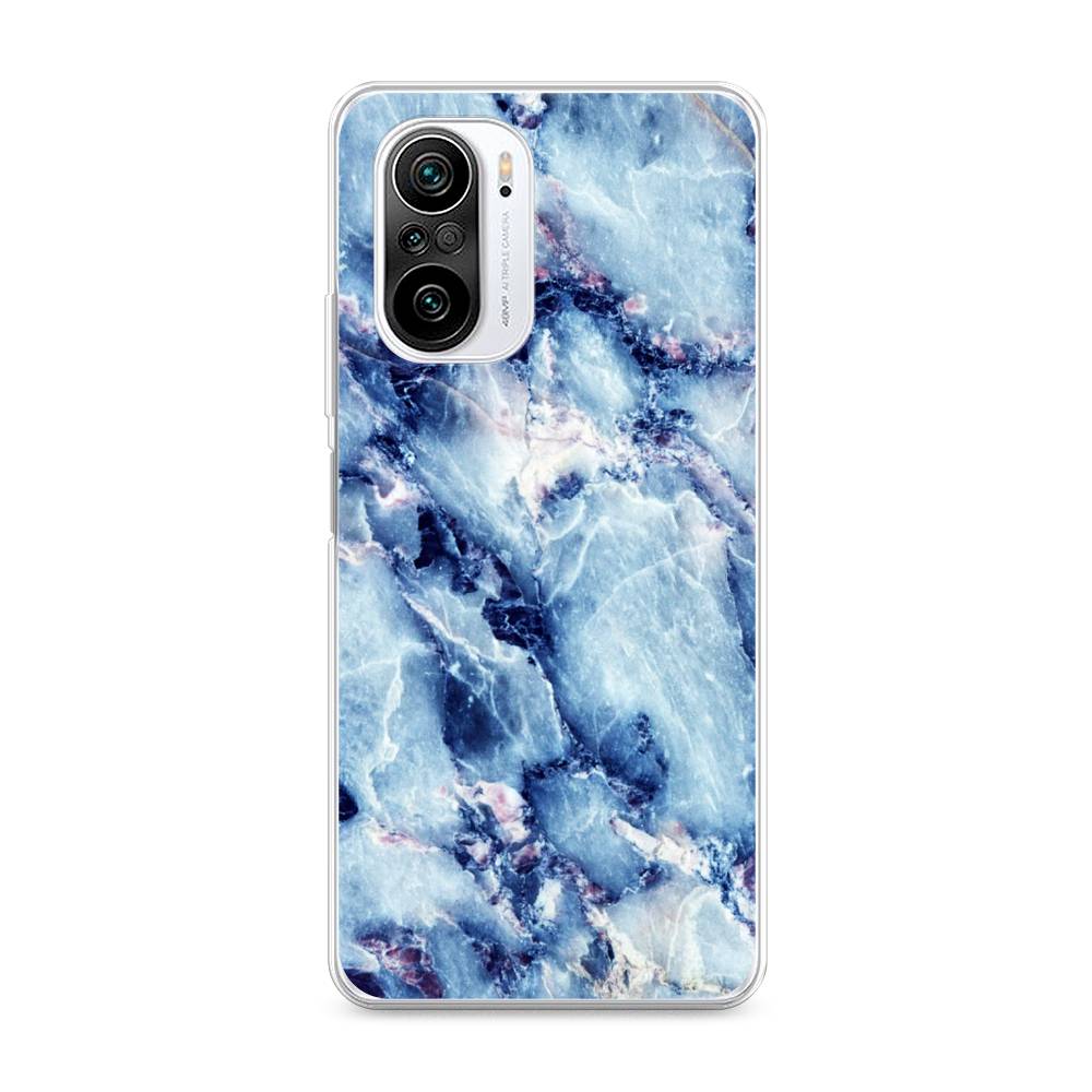

Чехол на Xiaomi Redmi K40 "Мрамор с синими прожилками", Синий, 310950-3
