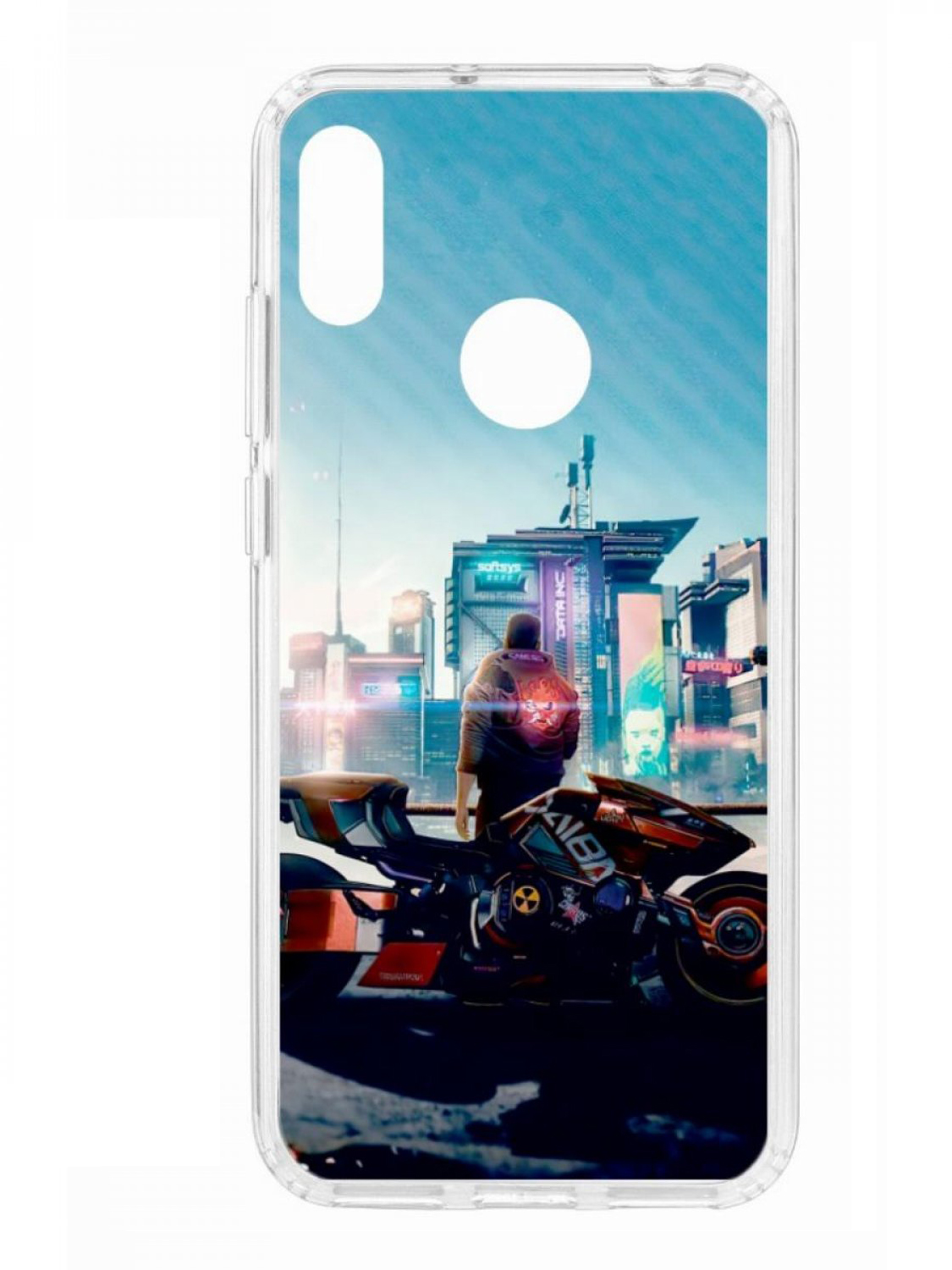 

Чехол для смартфона Huawei Y6 2019 КRUЧЕ Print прозрачный с принтом, Синий
