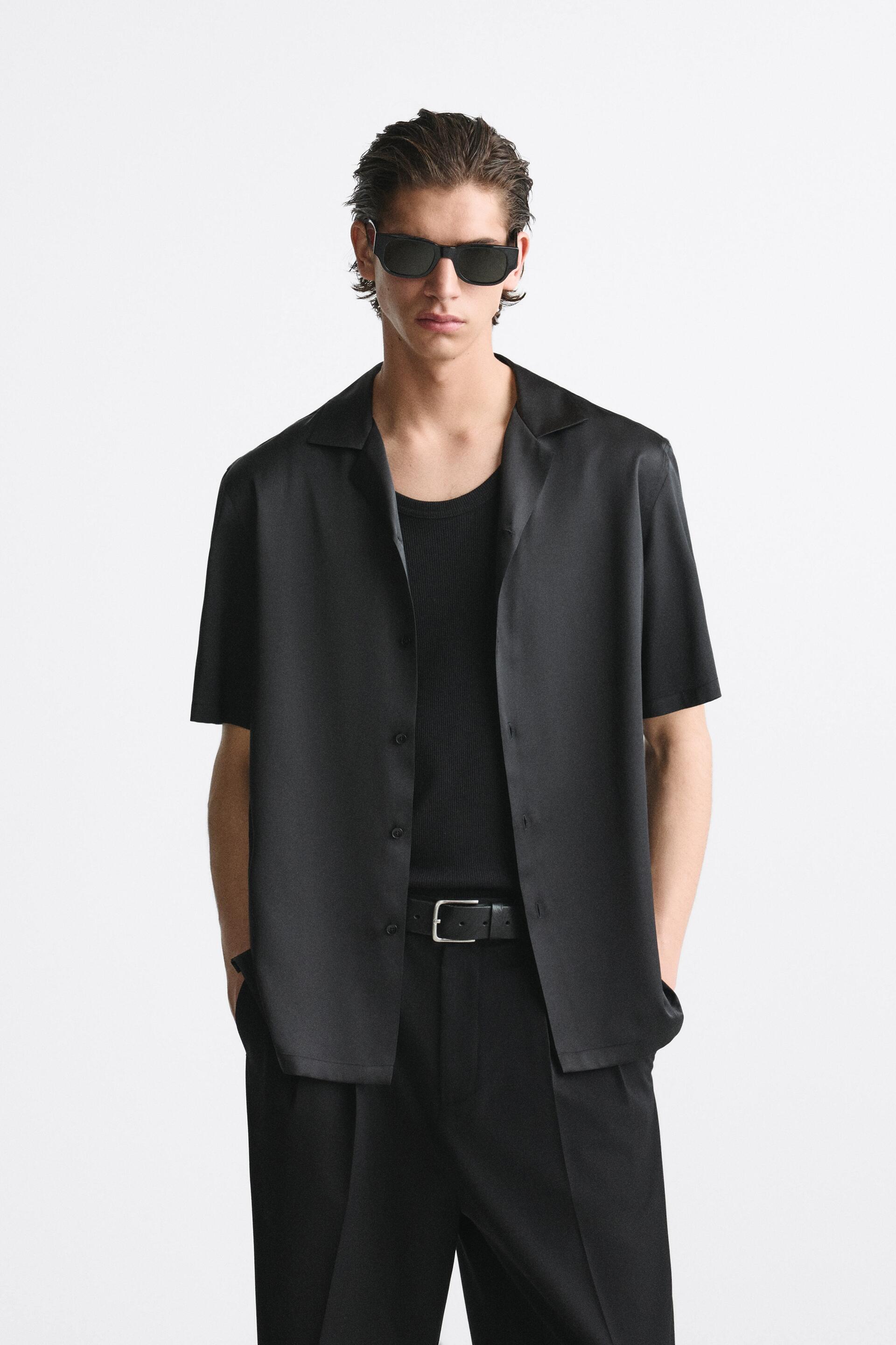 

Рубашка мужская ZARA 04378316 черная XL (доставка из-за рубежа), 04378316