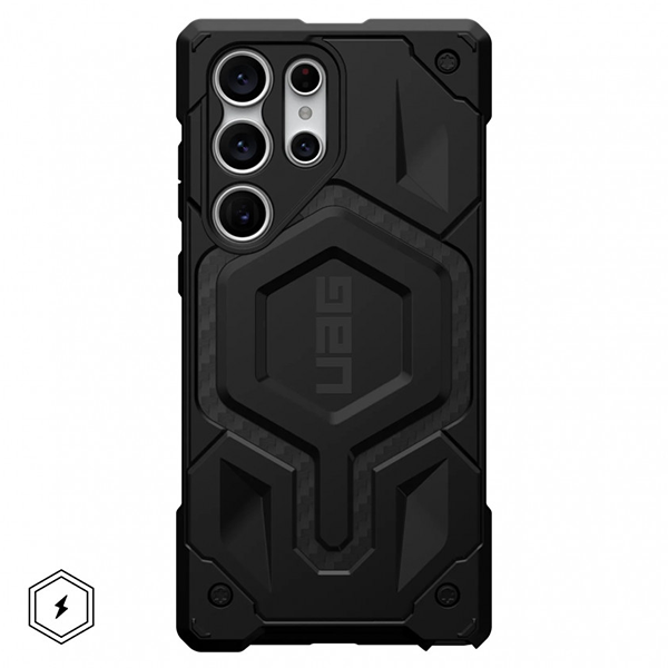 

Чехол UAG Monarch Pro для Samsung Galaxy S23 Ultra, (214140114242), черный карбон, Monarch Pro