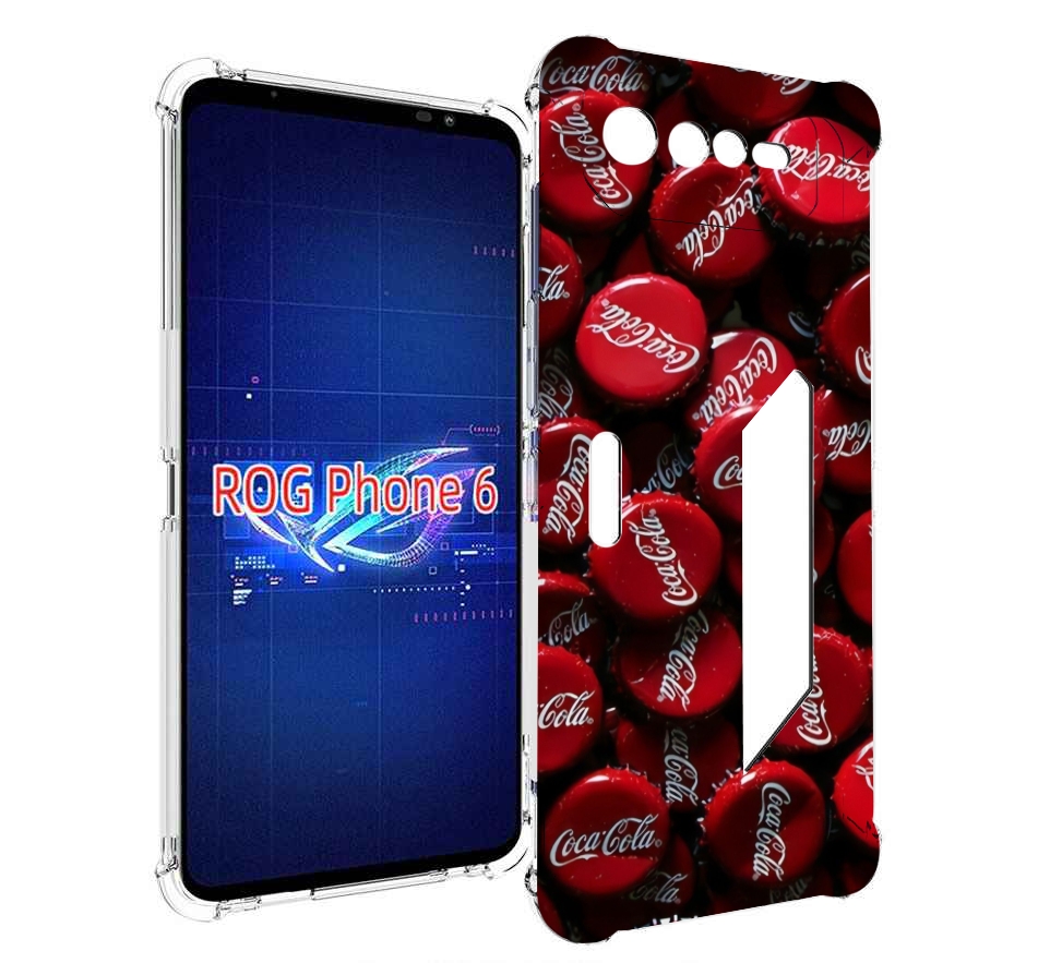 

Чехол MyPads крышки от кокаколы для Asus ROG Phone 6, Прозрачный, Tocco