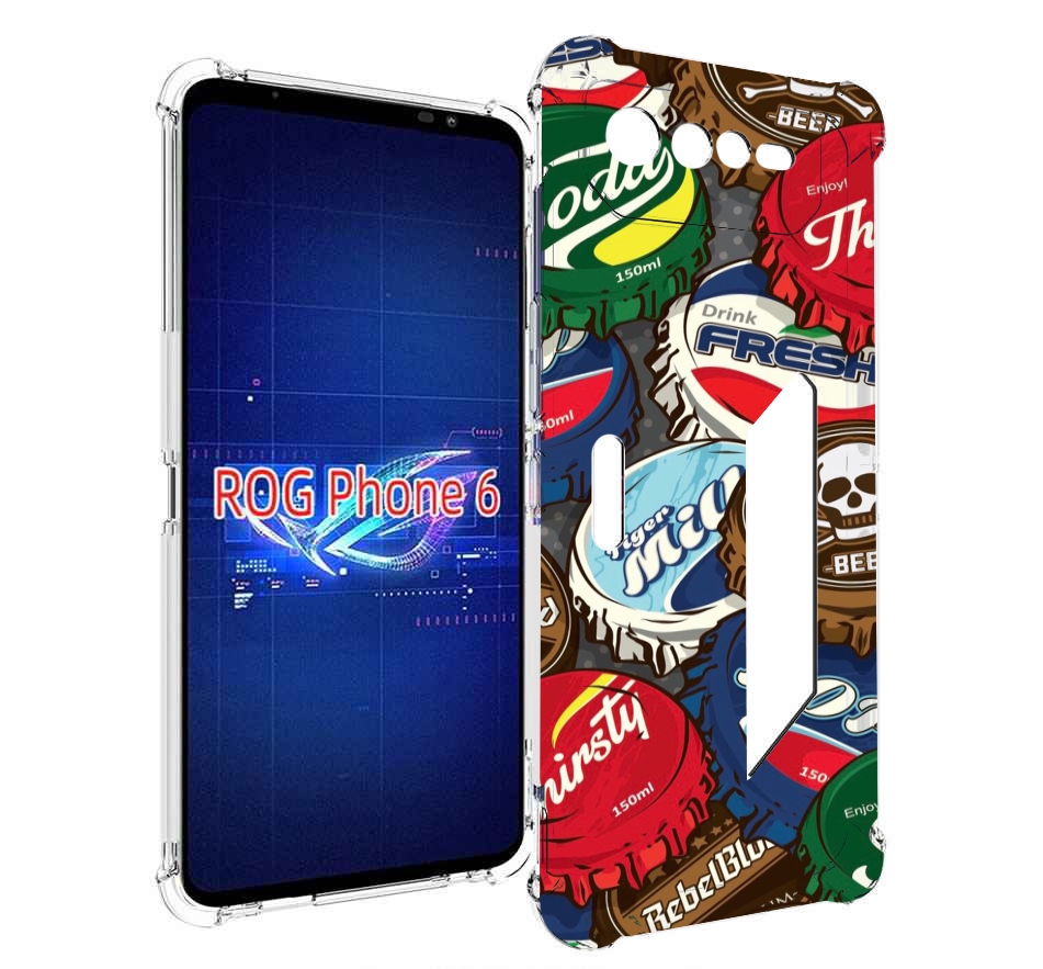 

Чехол MyPads крышки от баночек для Asus ROG Phone 6, Прозрачный, Tocco