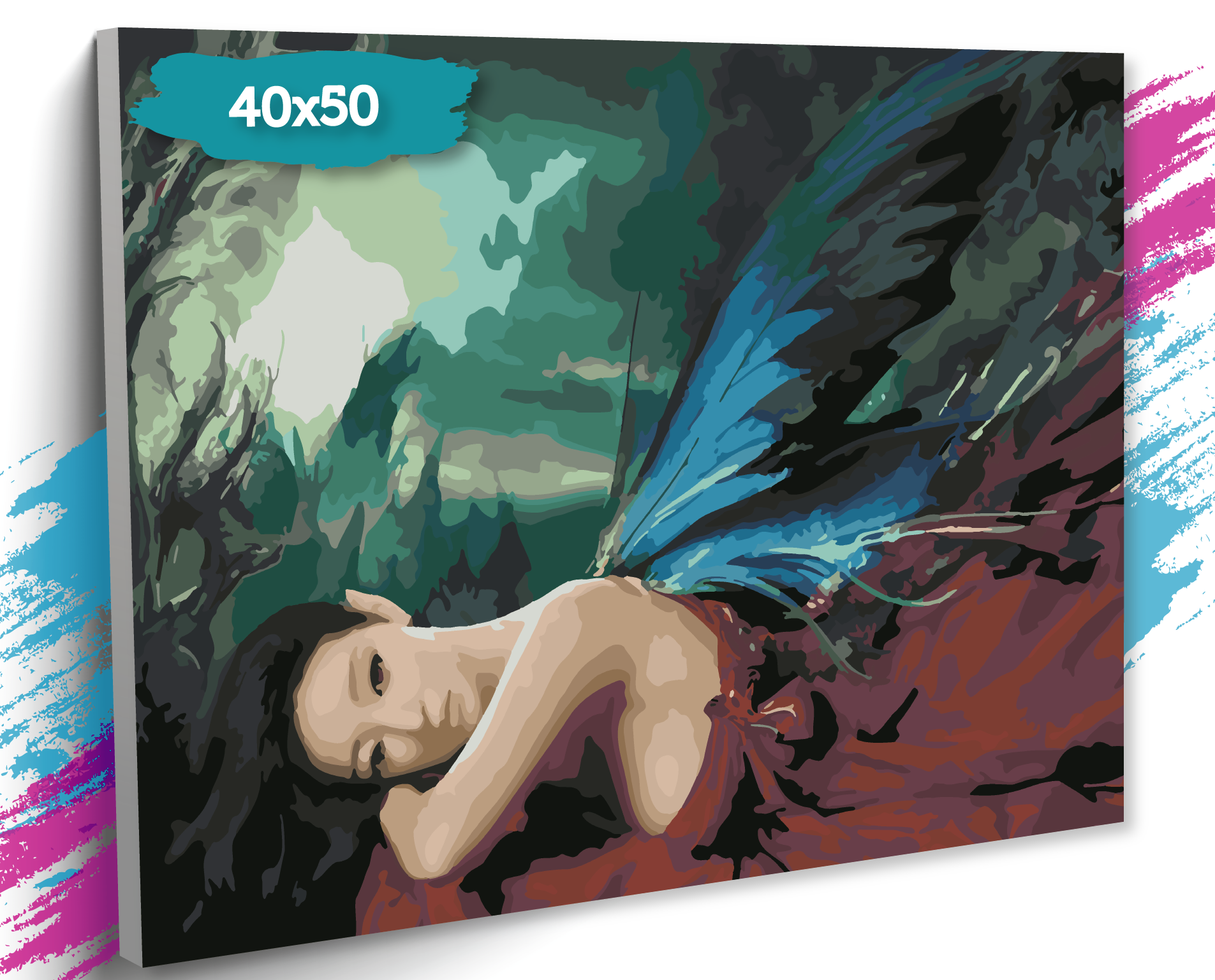 Картина по номерам ТТ Фея GK0034 холст на подрамнике 40х50 см