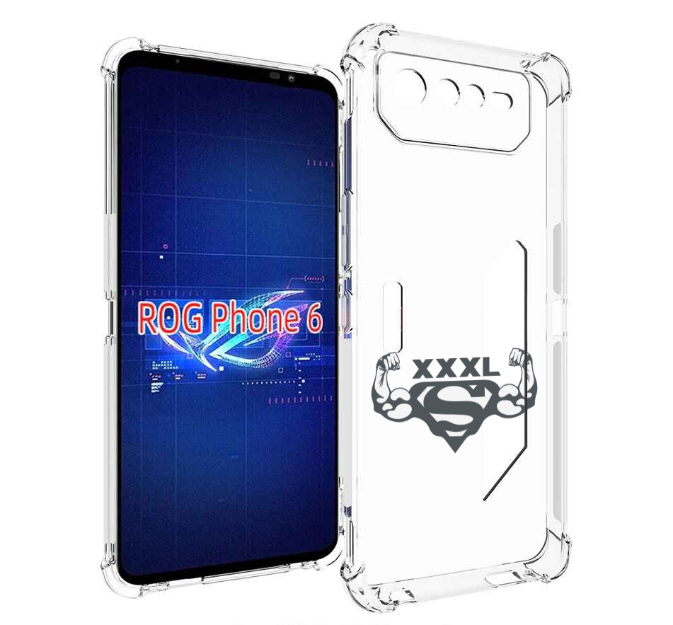 

Чехол MyPads бодибилдинг супермен для Asus ROG Phone 6, Прозрачный, Tocco