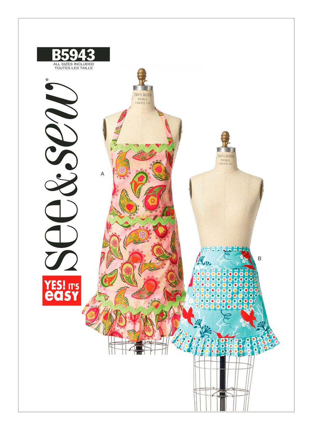 

Выкройка Butterick №5943 — Фартуки