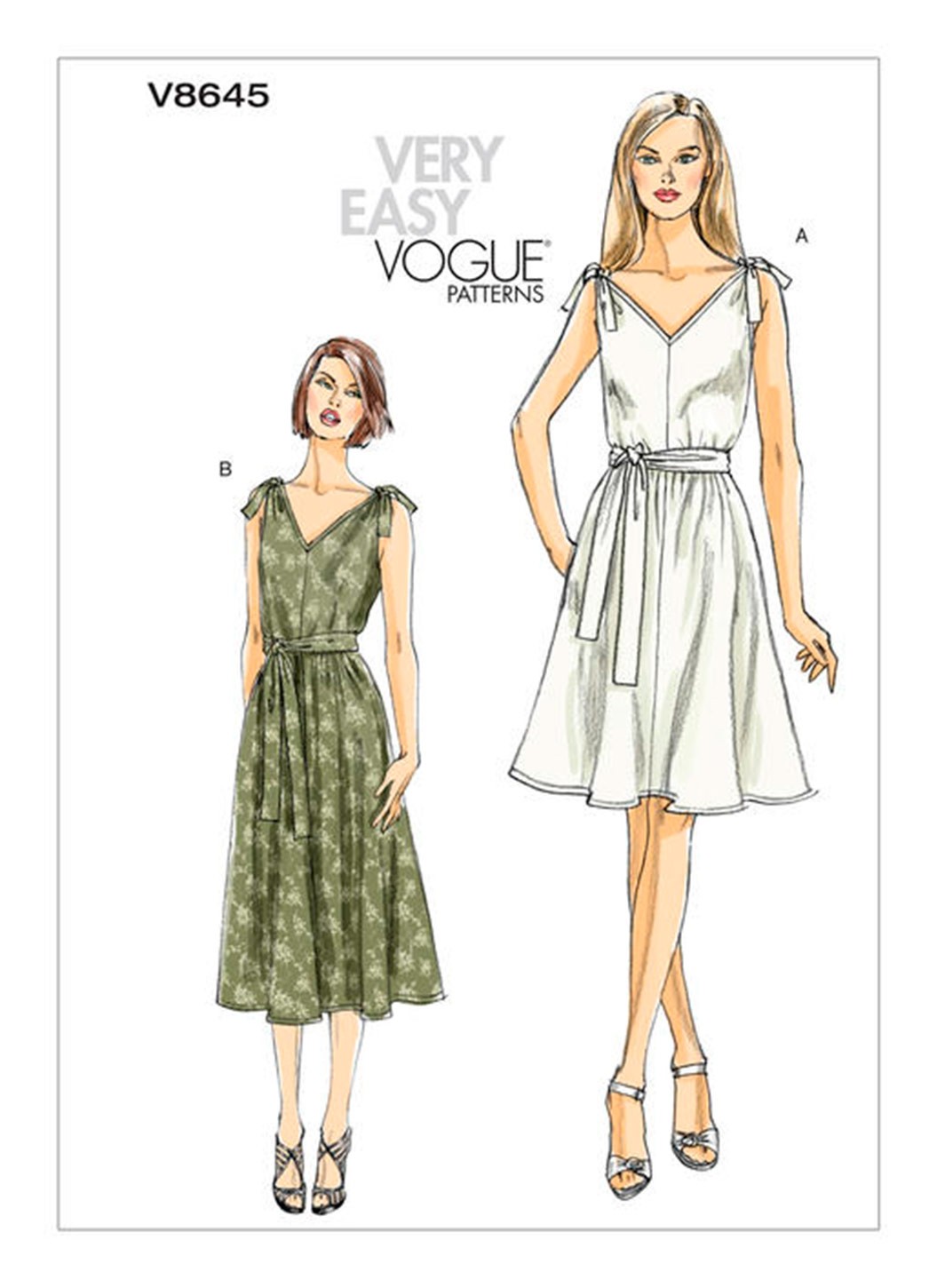 

Выкройка Vogue №8645 — Платье-сарафан с поясом