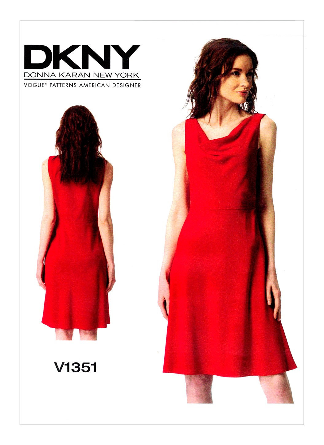 

Выкройка Vogue №1351 — Платье с вырезом "качели" от Donna Karan