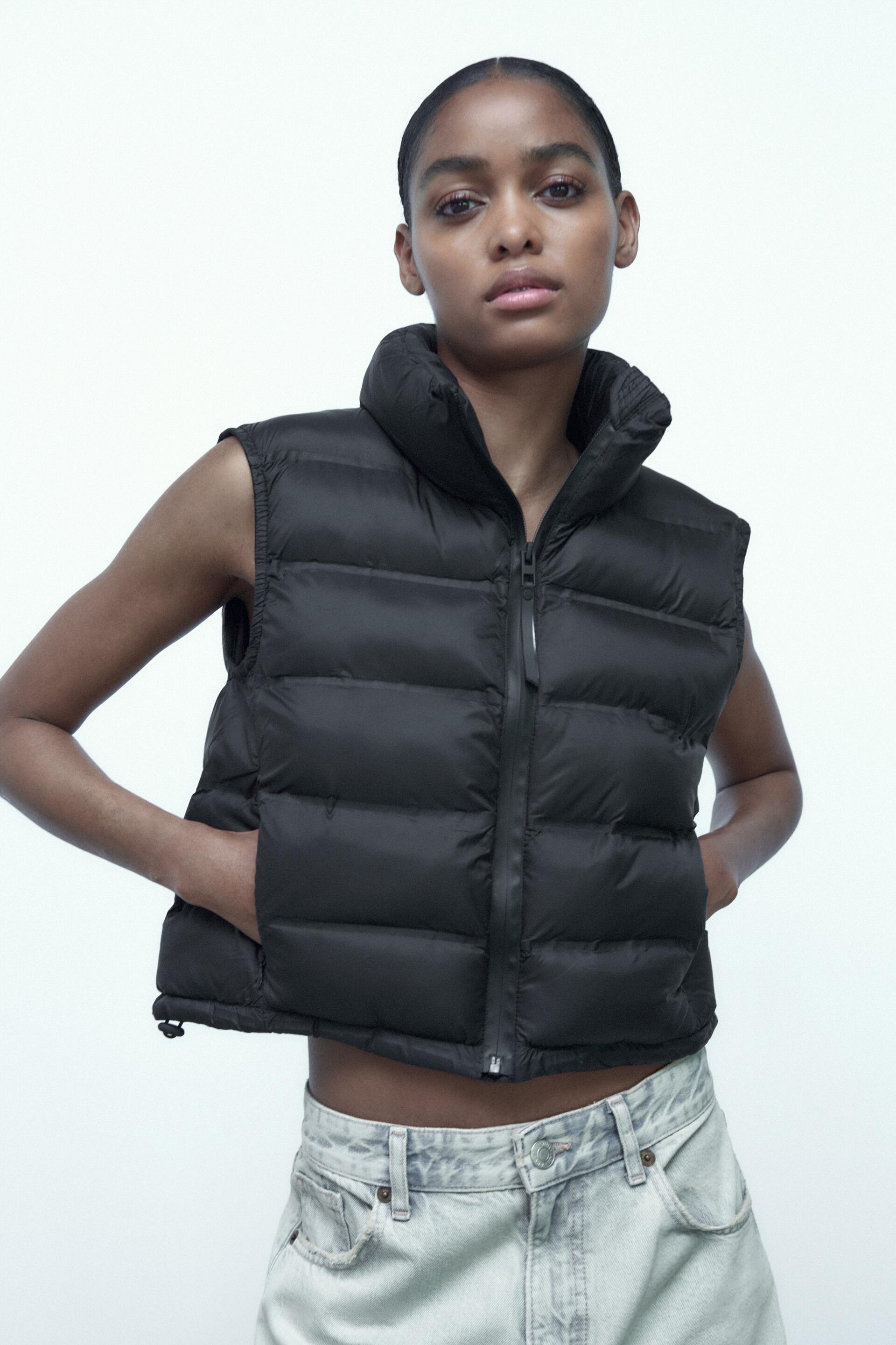 

Утепленный жилет женский ZARA 04341714 черный XL (доставка из-за рубежа), 04341714