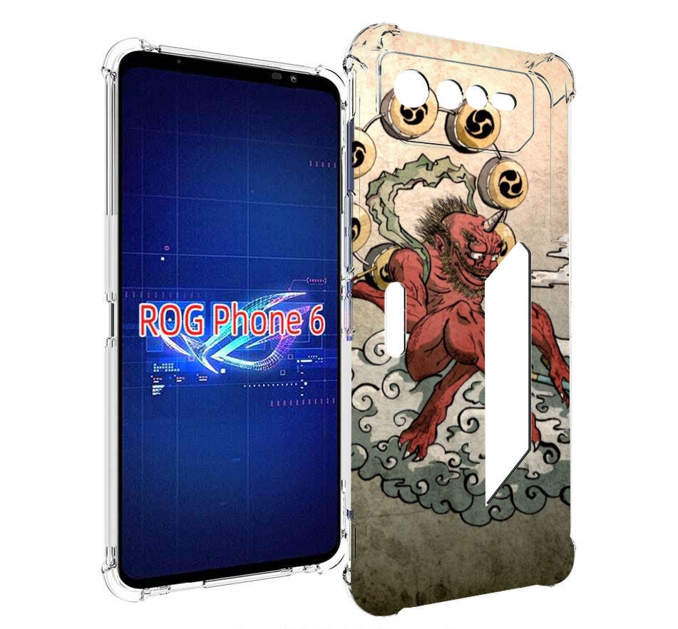 

Чехол MyPads красный чертик на облаке для Asus ROG Phone 6, Прозрачный, Tocco