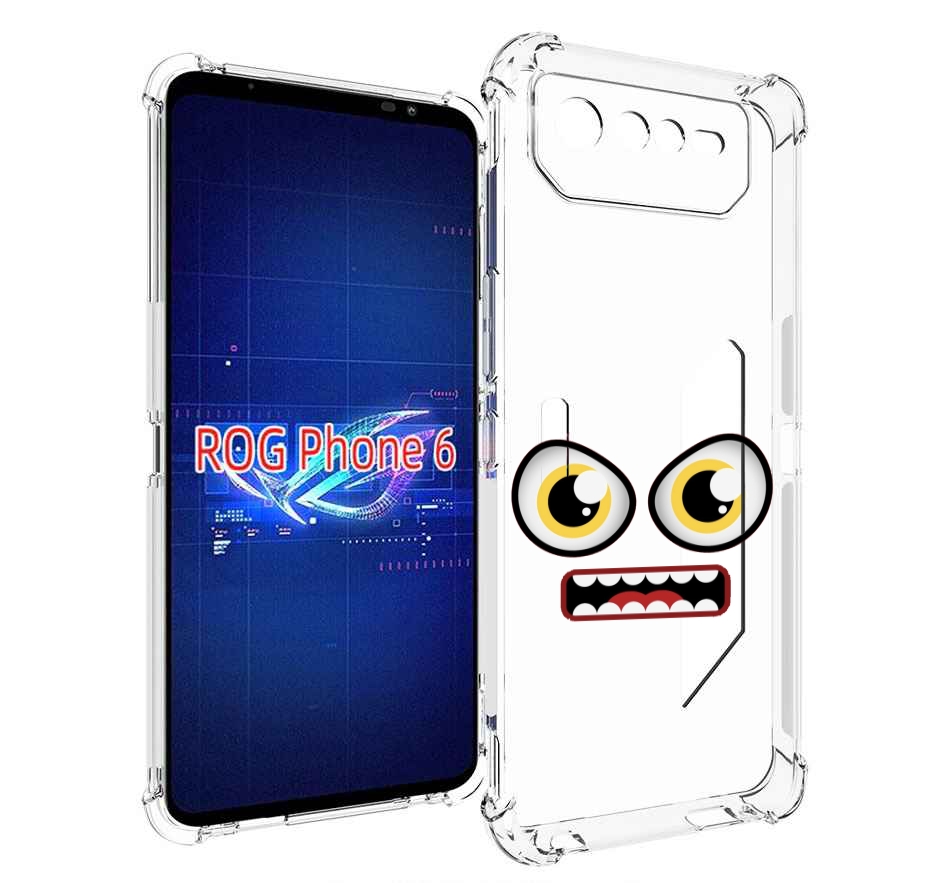 

Чехол MyPads красный злой смайлик для Asus ROG Phone 6, Прозрачный, Tocco