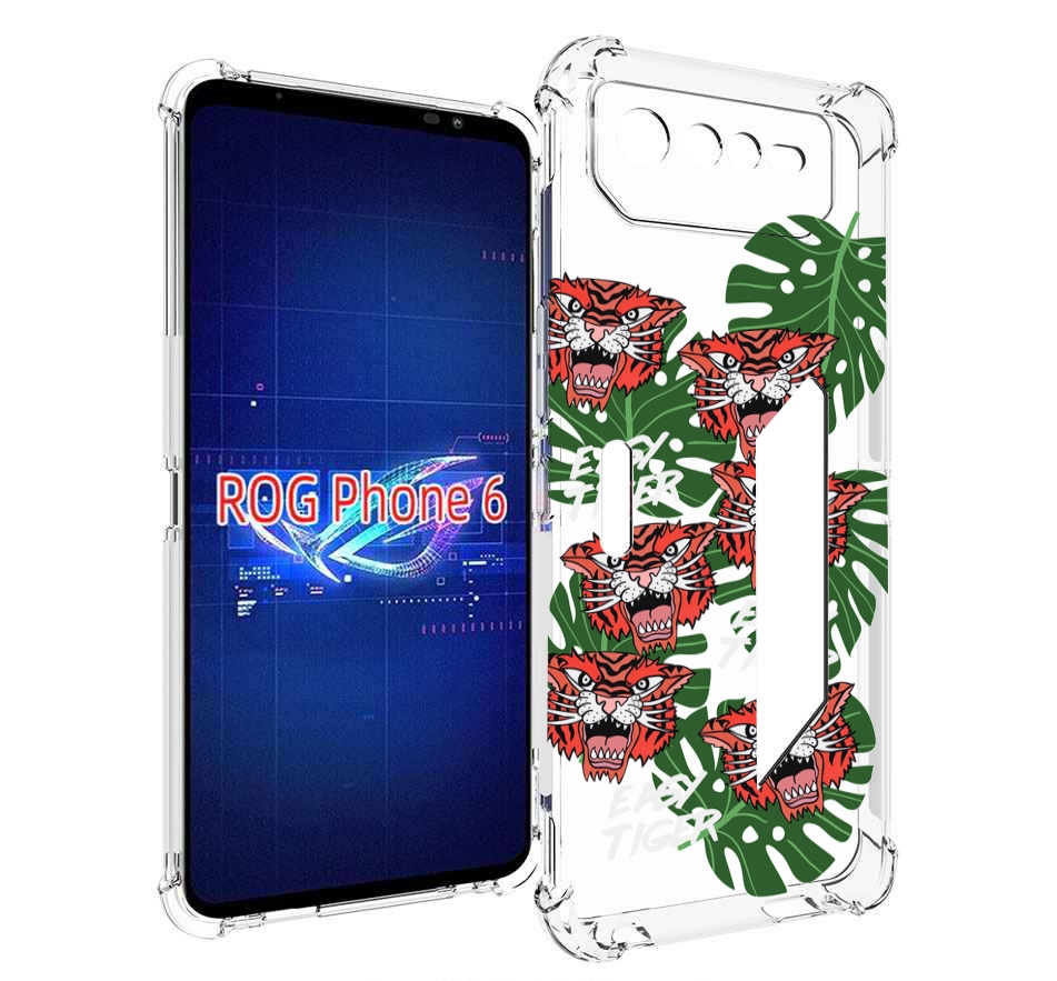 

Чехол MyPads красные-тигры для Asus ROG Phone 6, Прозрачный, Tocco