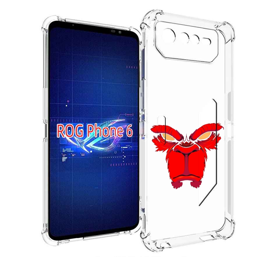 

Чехол MyPads красная обезьяна в темноте для Asus ROG Phone 6, Прозрачный, Tocco