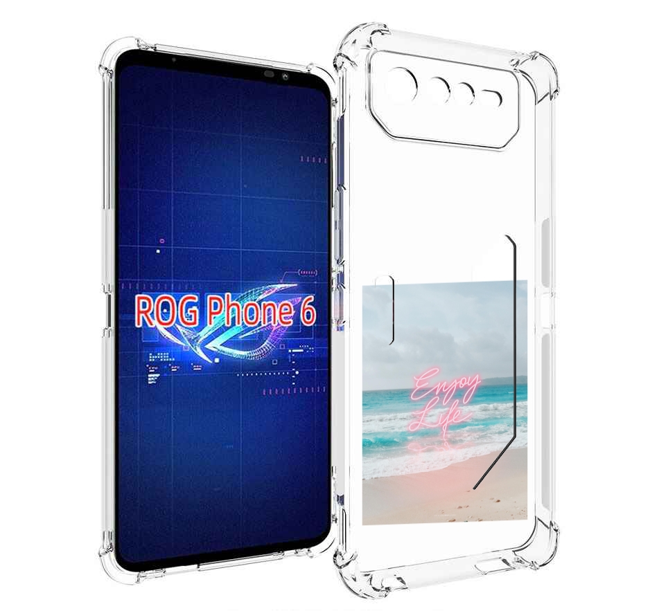 

Чехол MyPads красивый пляж для Asus ROG Phone 6, Прозрачный, Tocco