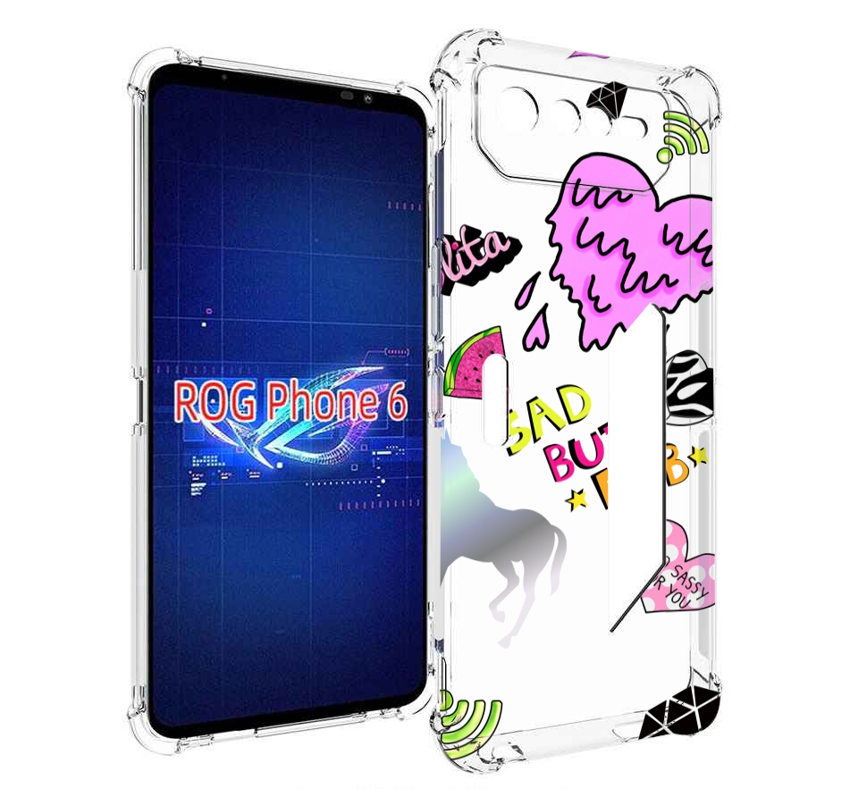 

Чехол MyPads красивые-смайлики для Asus ROG Phone 6, Прозрачный, Tocco