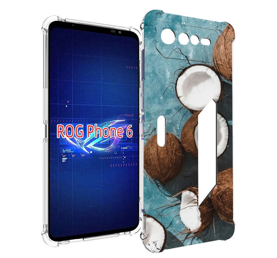 

Чехол MyPads красивые-кокосы для Asus ROG Phone 6, Прозрачный, Tocco