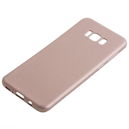 

Силиконовый чехол TPU Case Металлик для Samsung G955 S8+ розовое золото, Золотистый