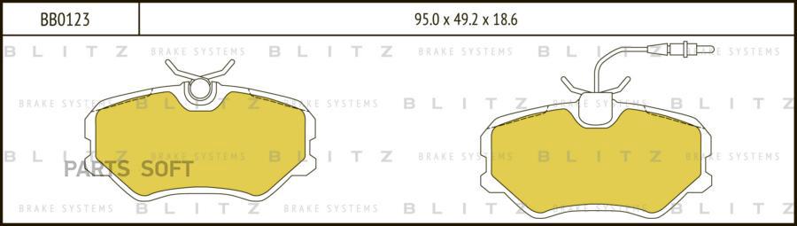 

Тормозные колодки BLITZ передние дисковые BB0123