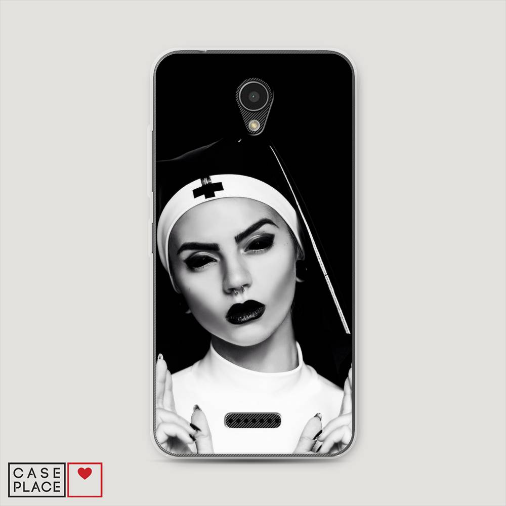 

Чехол Awog на Lenovo Vibe B / Леново Vibe B "Черная монашка", 112450-9