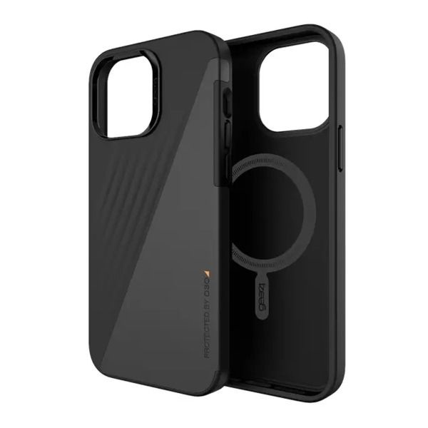 

Чехол-накладка Zagg Brooklyn Magsafe Snap для iPhone 13 Pro пластиковый (черный)