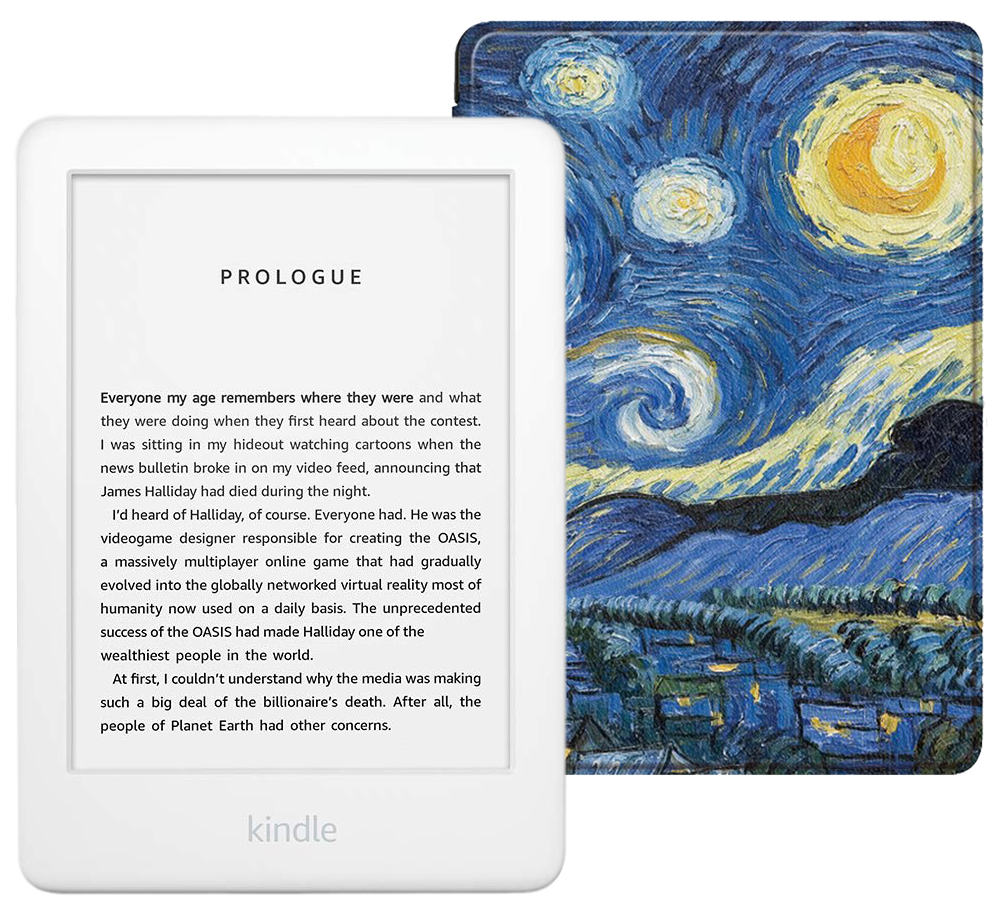 Электронная книга Amazon Kindle 10 8Gb SO White с обложкой ReaderONE Van Gogh