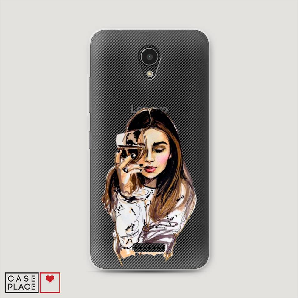 

Чехол Awog на Lenovo Vibe B / Леново Vibe B "Девушка с бокалом", 112450-7