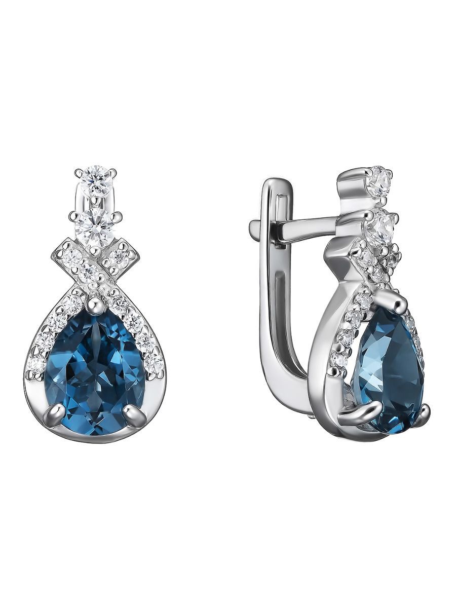 Серьги серебро циркон топаз 6000005276916. Ювелирочка серьги с топазом из серебра. Серьги с топазом в серебре ювелирочка. Ювелирочка топазы серьги. Золотые серьги с голубым топазом.