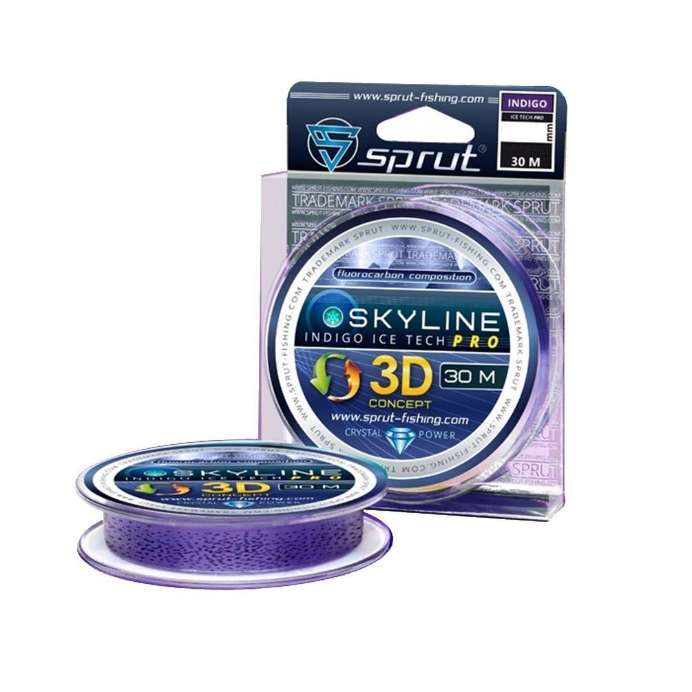 

Леска Зимняя Sprut SKYLINE 3D IceTech PRO Cyan (0.235 / 7.05 / - / - / фиолетовый / indigo, Skyline 3D IceTech pro