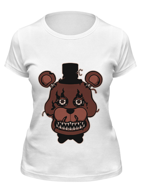 

Футболка женская Printio Freddy fazbears (пять ночей у фредди) белая S, Белый, Freddy fazbears (пять ночей у фредди)