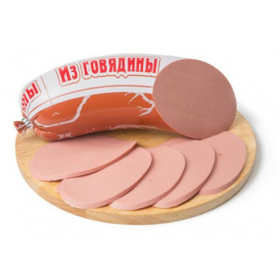 

Колбаса Дюбуа Из говядины вареная +-500 г