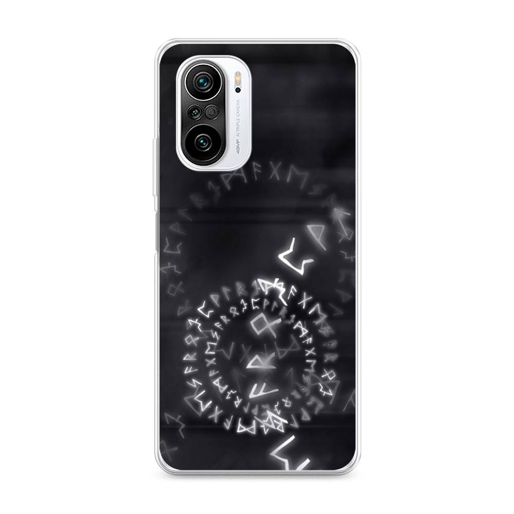 

Чехол на Xiaomi Redmi K40 "Руны", Серый;черный, 310950-3