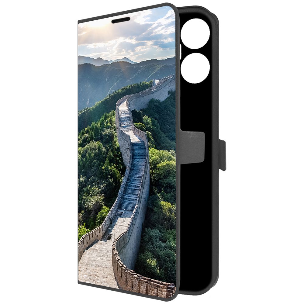 

Чехол-книжка Krutoff Eco Book для ITEL S18 Pro Китай, Великая Стена (черный)