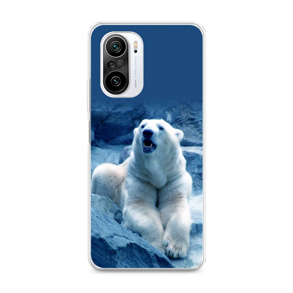 

Чехол на Xiaomi Redmi K40 "Белый медведь", Голубой;белый, 310950-1