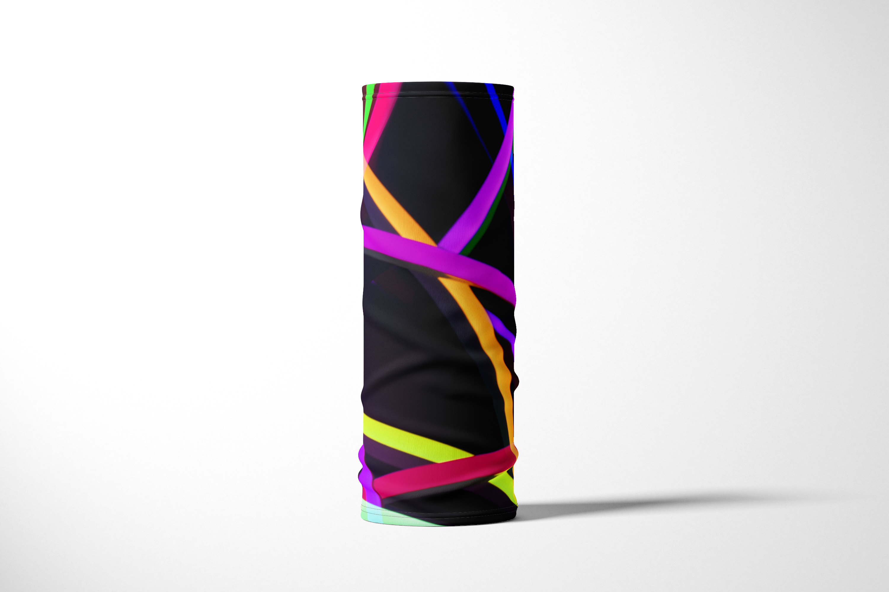 

Бандана / Бафф / Снуд-трансформер / Неоновые принты / Разные Светящиеся полосы, Разноцветный, BBuffVM_VM1919643