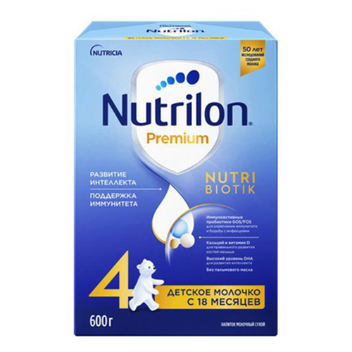 Детская смесь Nutrilon Premium 4 молочная сухая с 18 месяцев 600 г