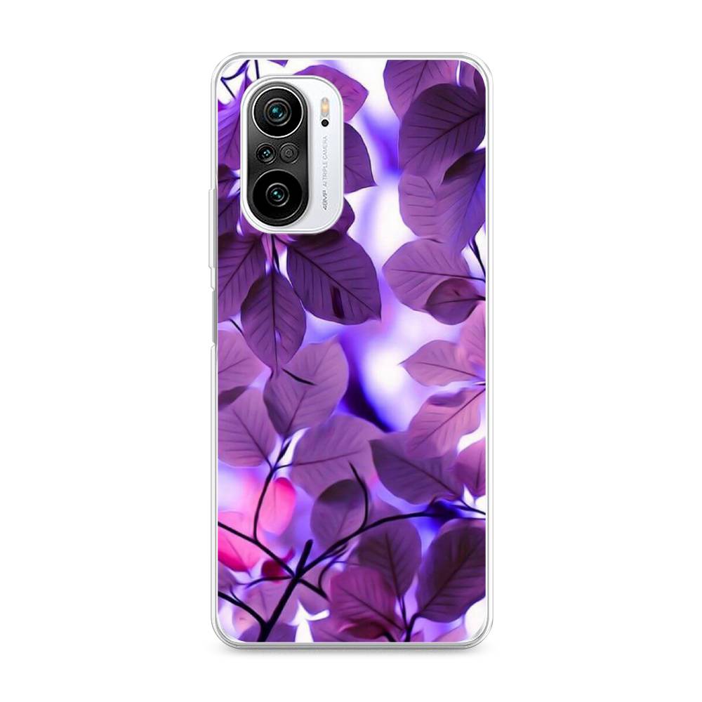 

Чехол на Xiaomi Redmi K40 "Сиреневые листики", Фиолетовый;голубой, 310950-2