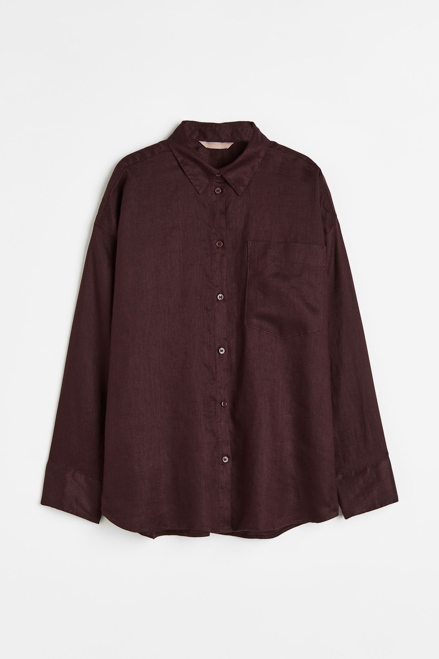 Рубашка женская H&M 1073662006 коричневая XL (доставка из-за рубежа)