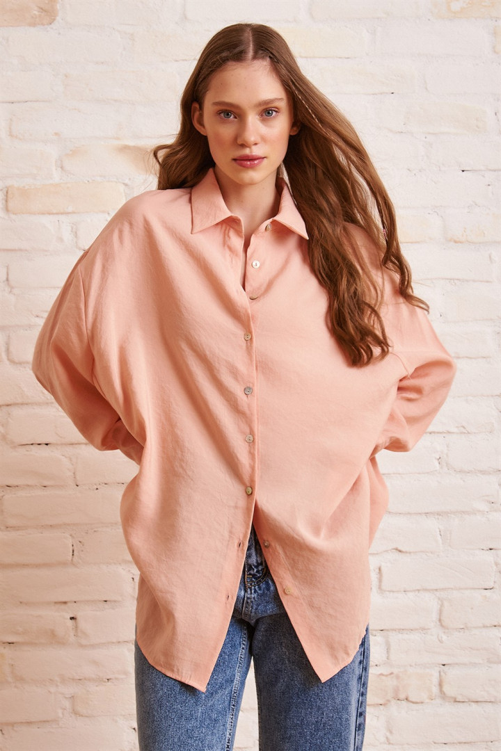 Рубашка женская NEVER MORE 3870 розовая S (товары доставляются из-за рубежа)