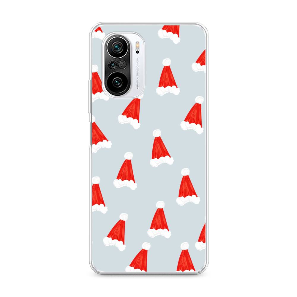 

Чехол на Xiaomi Redmi K40 "Новогодние шапочки", Белый;красный;серый, 310950-5