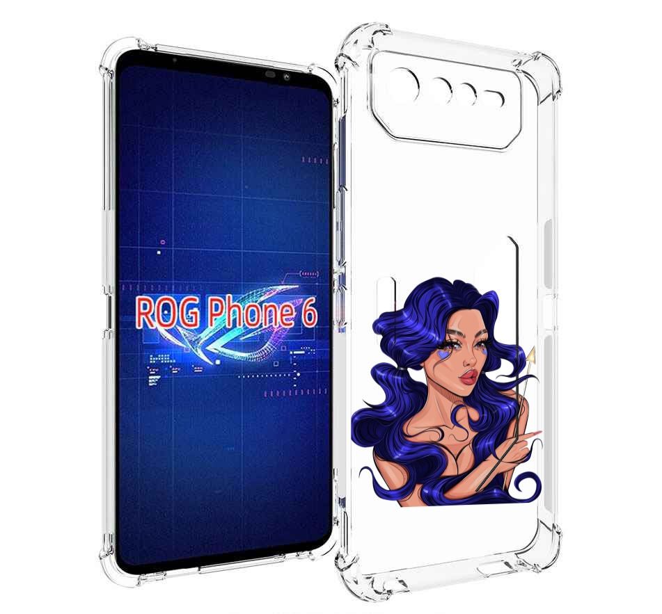 

Чехол MyPads красивая-девушка-с-синими-волосами женский для Asus ROG Phone 6, Прозрачный, Tocco
